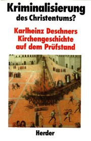 Front cover of Kriminalisierung des Christentums? by Hans Reinhard Seeliger