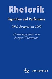 Cover of Rhetorik: Figuration und Performanz (Germanistische Symposien) (German Edition) by Jürgen Fohrmann