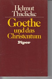 Front cover of Goethe und das Christentum by Helmut Thielicke