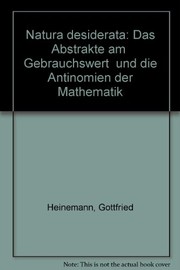 Front cover of Natura desiderata by Gottfried Heinemann