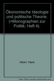 Front cover of Ökonomische Ideologie und politische Theorie by Hans Albert