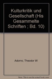 Cover of Kulturkritik und Gesellschaft by Theodor W. Adorno