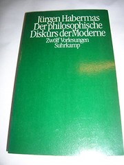 Front cover of Der philosophische Diskurs der Moderne by Jürgen Habermas