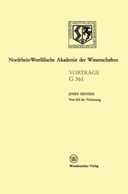 Cover of Vom Stil der Verfassung: Eine typologische Studie zu Sprache, Thematik und Sinn des Verfassungsgesetzes (Rheinisch-Westfälische Akademie der Wissenschaften) (German Edition) by Josef Isensee