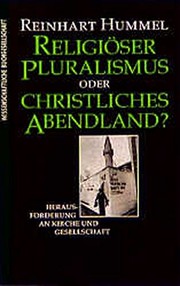 Front cover of Religiöser Pluralismus oder christliches Abendland? by Reinhart Hummel