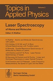 Front cover of Laser Spectroscopy of Atoms and Molecules (Topics in Applied Physics) by Herbert Walther