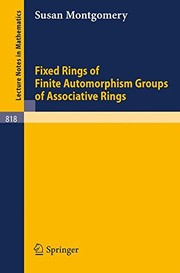 Front cover of Fixed rings of finite automorphism groups of associative rings by Susan Montgomery