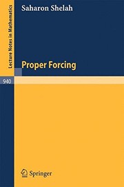 Cover of Proper forcing by Saharon Shelah