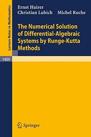 Front cover of The numerical solution of differential-algebraic systems by Runge-Kutta methods by Ernst Hairer