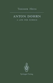 Cover of Anton Dohrn by Theodor Heuss