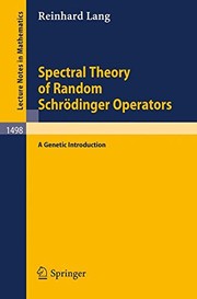 Front cover of Spectral theory of random Schrödinger operators by Reinhard Lang