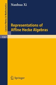 Front cover of Representations of affine Hecke algebras by Nanhua Xi