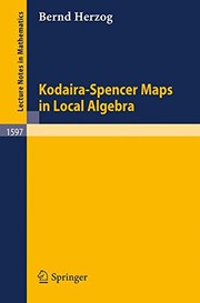 Front cover of Kodaira-Spencer maps in local algebra by Bernd Herzog