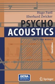 Front cover of Psychoacoustics: Facts and Models (Springer Series in Information Sciences Book 22) by Hugo Fastl