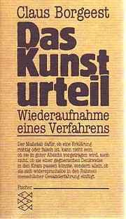 Cover of Das Kunsturteil by Claus Borgeest