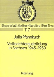 Front cover of Volksrichterausbildung in Sachsen, 1945-1950 by Julia Pfannkuch
