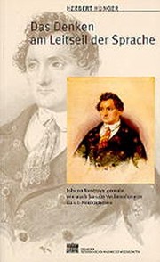 Front cover of Das Denken am Leitseil der Sprache by Herbert Hunger