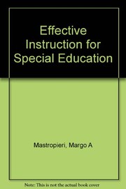 Cover of Effective instruction for special education by Margo A. Mastropieri