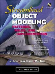 Cover of Streamlined Object Modeling by Jill Nicola