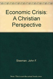 Front cover of Economic crisis by John F. Sleeman