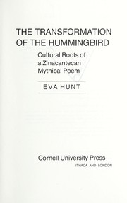 Front cover of The transformation of the Hummingbird by Eva Hunt