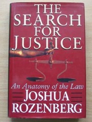 Front cover of The search for justice by Joshua Rozenberg