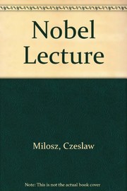 Cover of Nobel lecture by Czesław Miłosz