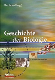 Cover of Geschichte der Biologie: Theorien, Methoden, Institutionen, Kurzbiographien (German Edition) by Ilse Jahn