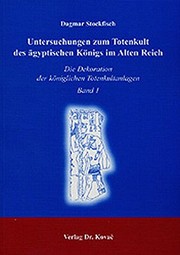Front cover of Untersuchungen zum Totenkult des  agyptischen Königs im alten Reich by Dagmar Stockfisch