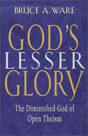 Cover of God's Lesser Glory by Bruce A. Ware