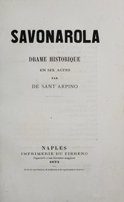 Front cover of Savonarola by Emma H. Adams