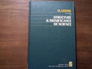 Front cover of Lectures on structure and significance of science by Mohr, Hans.