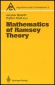 Front cover of Mathematics of Ramsey theory by Jaroslav Nešetřil