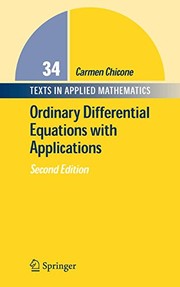 Cover of Ordinary Differential Equations with Applications (Texts in Applied Mathematics Book 34) by Carmen Chicone
