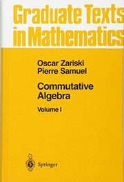 Cover of Commutative algebra by Oscar Zariski