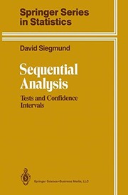 Cover of Sequential analysis by David Siegmund