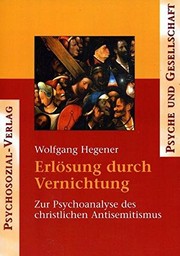Front cover of Erlösung durch Vernichtung by Wolfgang Hegener