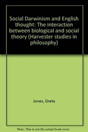 Cover of Social Darwinism and English thought by Greta Jones