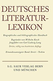 Cover of Deutsches Literatur-Lexikon by Kosch, Wilhelm