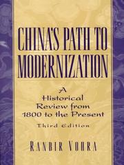 Cover of China's path to modernization by Ranbir Vohra