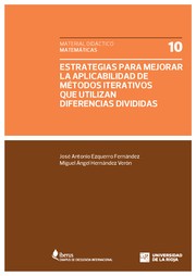 Front cover of Estrategias para mejorar la aplicabilidad de métodos iterativos que utilizan diferencias divididas by José Antonio Ezquerro Fernández