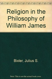 Front cover of Religion in the philosophy of William James by Julius Seelye Bixler