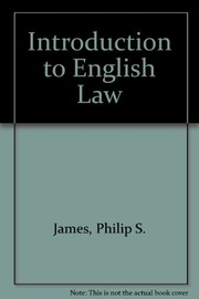 Cover of Introduction to English Law by Philip S. James
