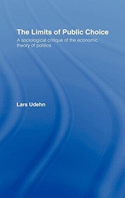 Front cover of The limits of public choice by Lars Udehn