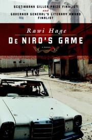 Front cover of De Niro's game by Rawi Hage