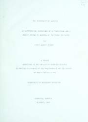 Front cover of An experimental comparison of a traditional and modern course in Algebra at the grade ten level by Evert Albert Krider