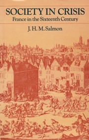 Front cover of Society in crisis by John Hearsey McMillan Salmon