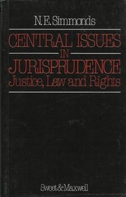 Cover of Central issues in jurisprudence by N. E. Simmonds