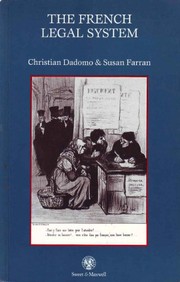 Front cover of The French legal system by Christian Dadomo