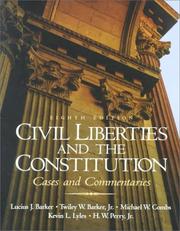 Front cover of Civil Liberties and the Constitution by Lucius J. Barker